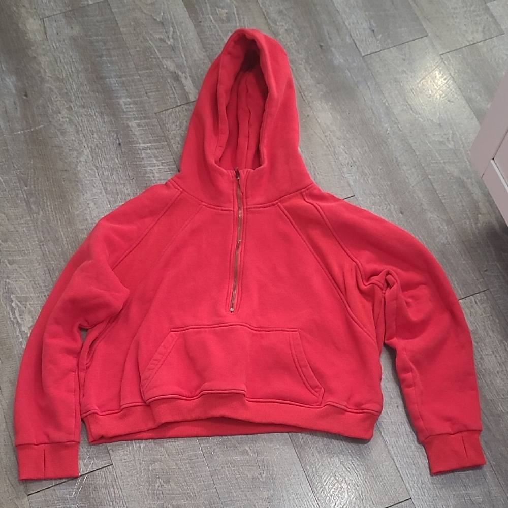 Pink Lily Vibrant Red Hoodie Sweater